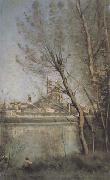 Jean Baptiste Camille  Corot, La cathedrale de Mantes (mk11)